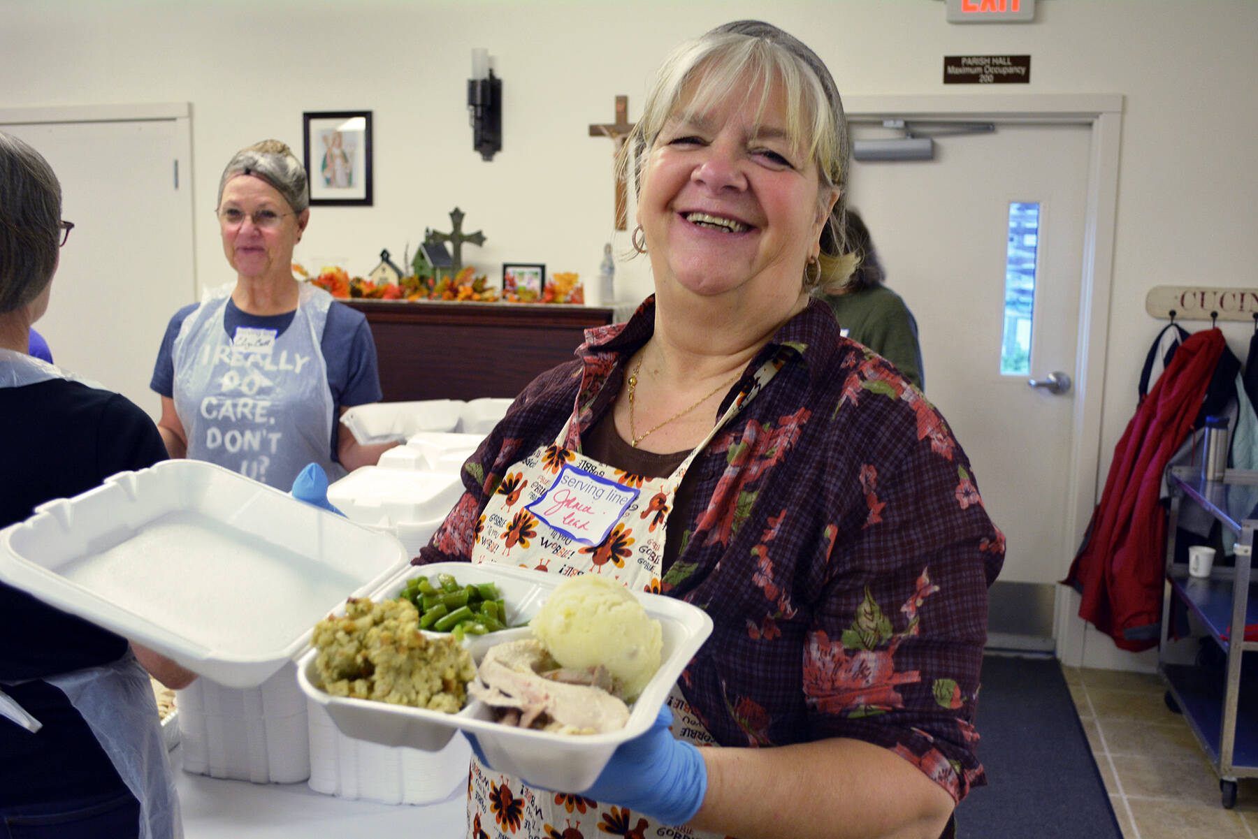 Volunteer Janice Martinovic prepares a meal in 2018. (Photo provided)