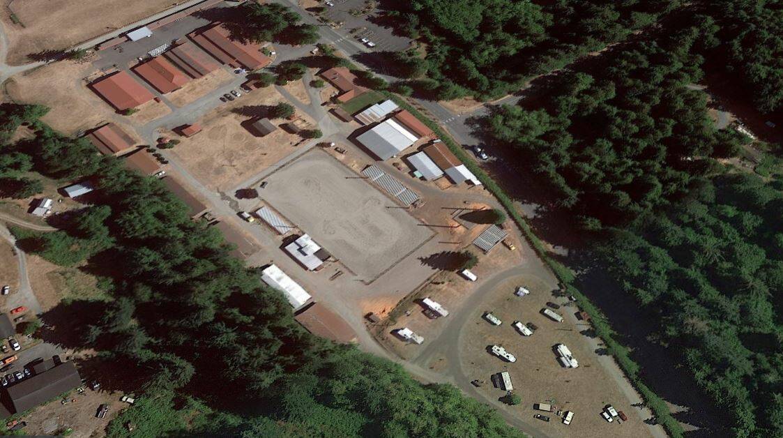 An aerial view of the Whidbey Island Fairgrounds. (Google Earth image)
