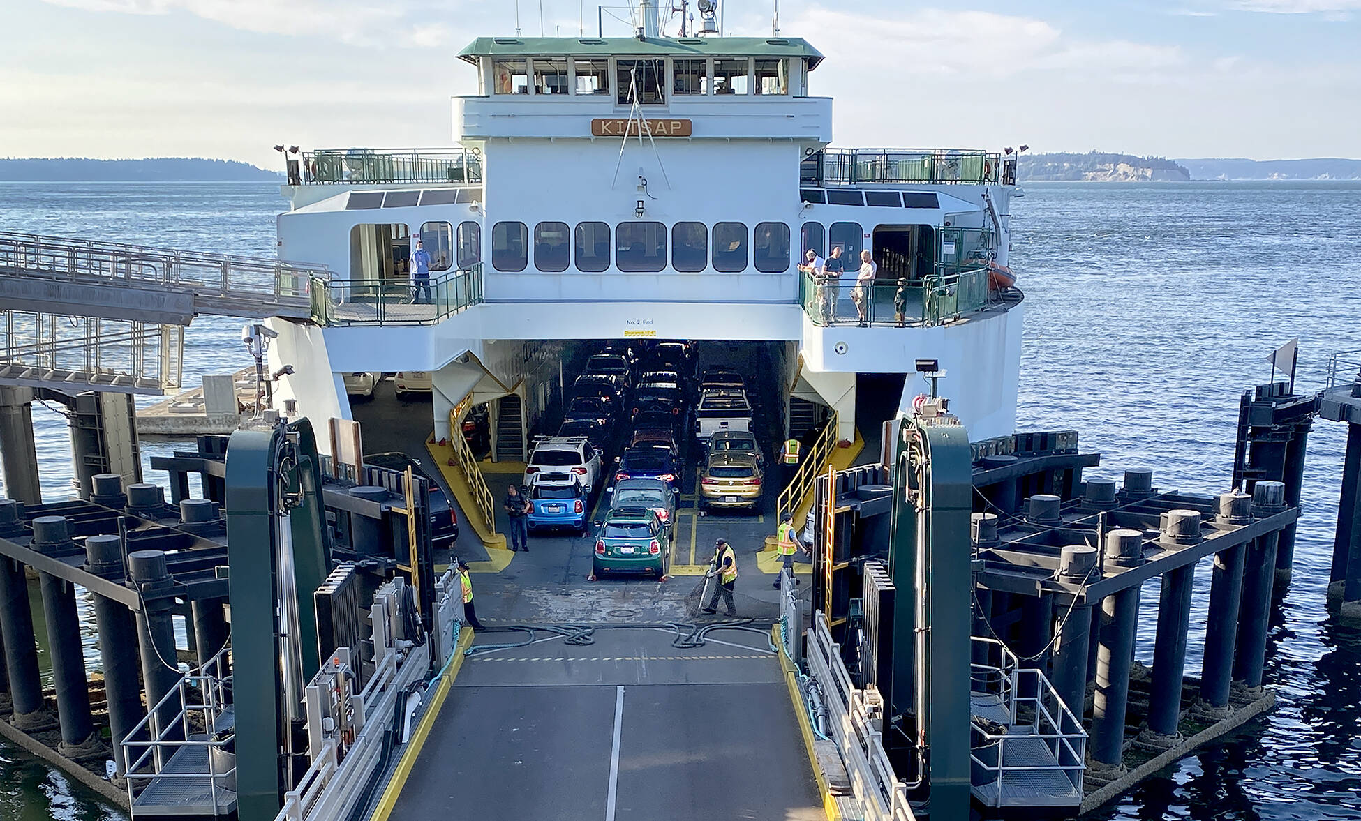 The Kitsap prepares to make a crossing from Mukilteo to Clinton. (Sue Misao / Herald file)