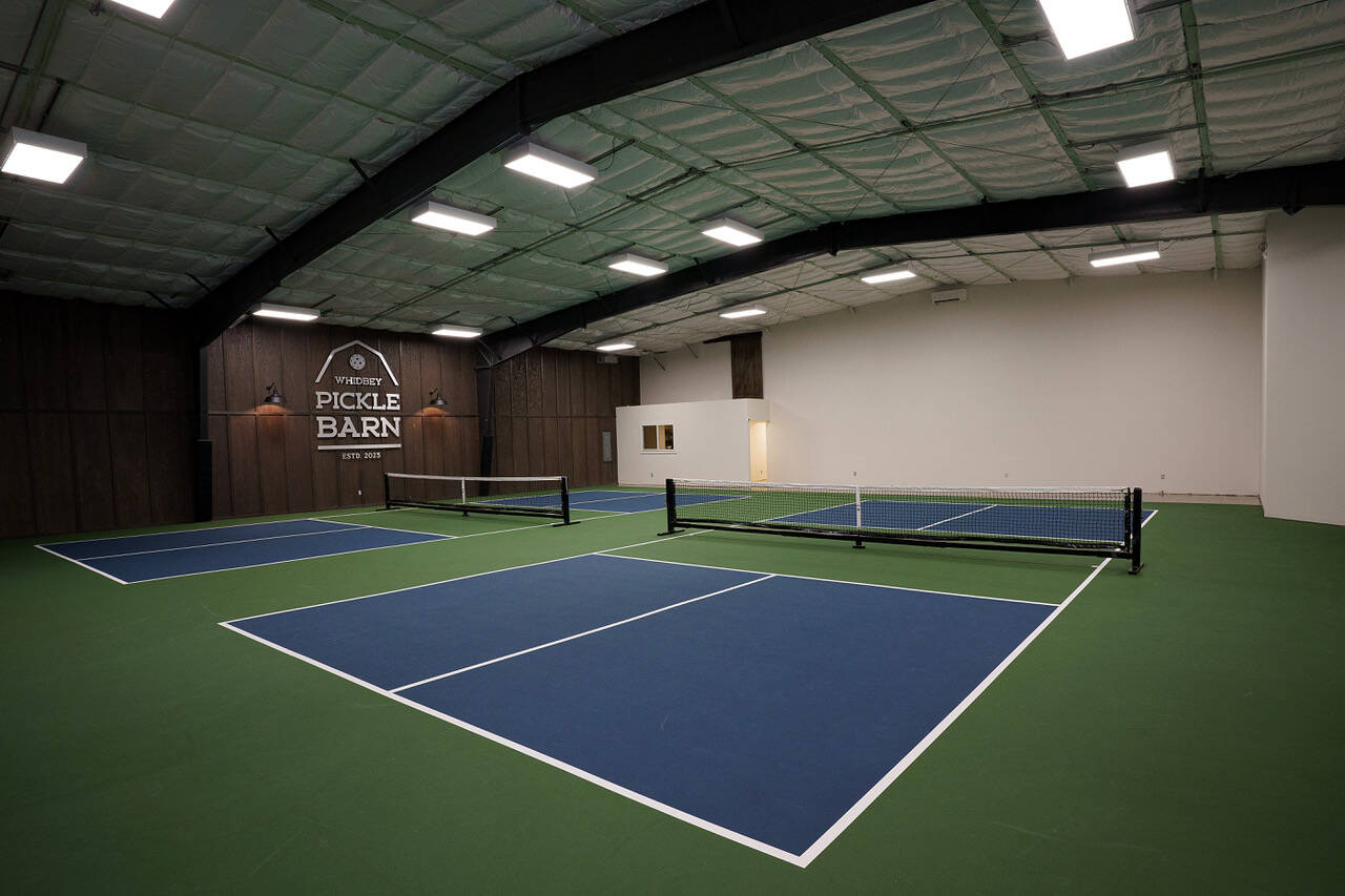 Whidbey Pickle Barn has two indoor pickleball courts.