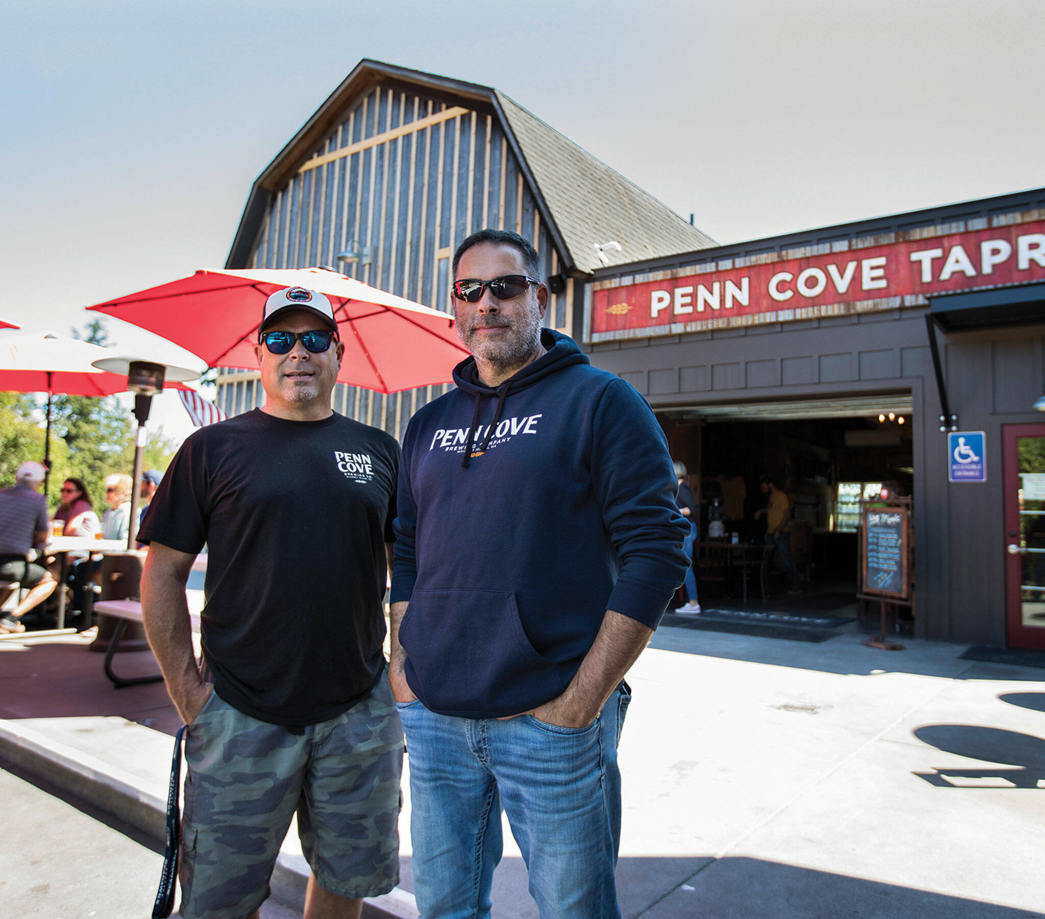 Olivia Vanni / The Herald
Penn Cover Brewery owners, Mitch and Mark Aparicio, at their new Freeland location on Thursday, July 22, 2021.