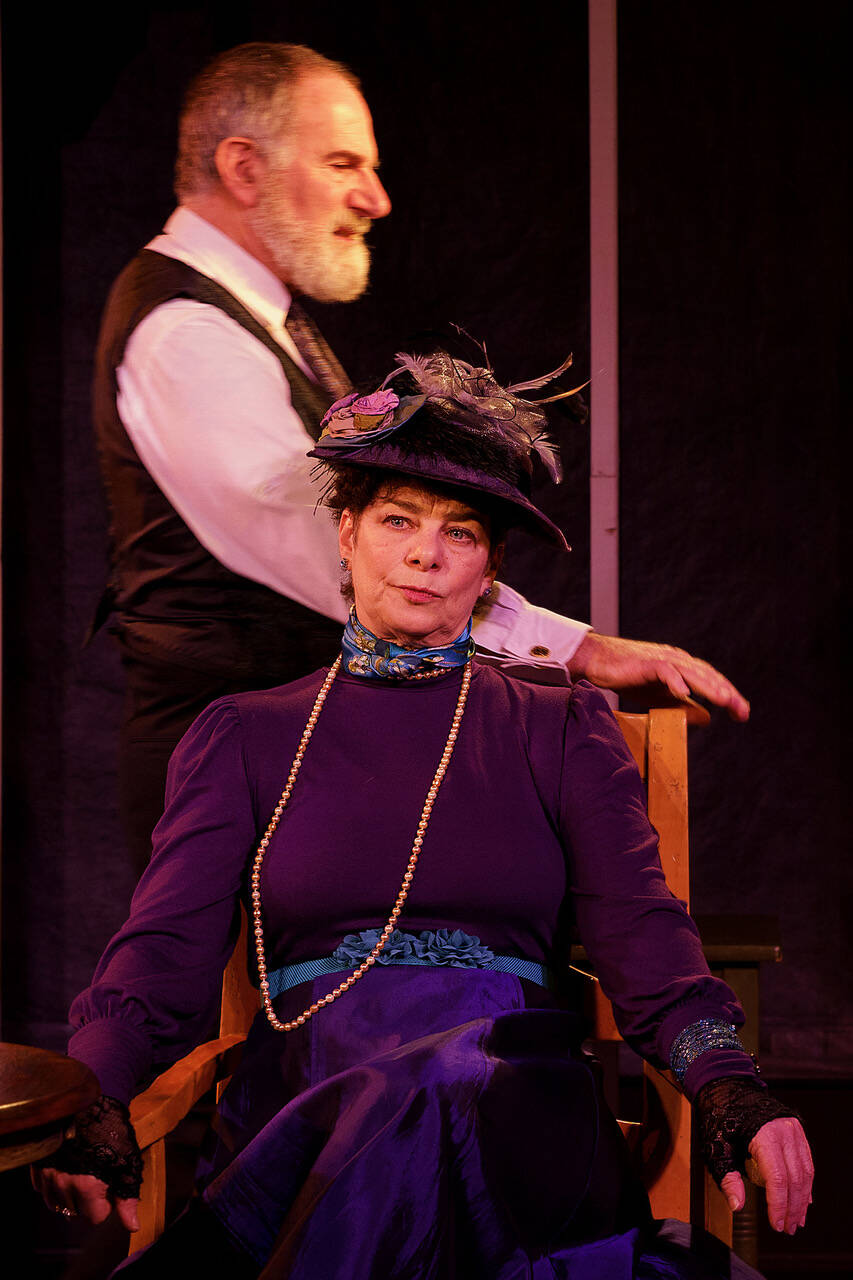 Photo by David Welton
In “A Doll’s House, Part 2,” Nora (Patricia Duff) returns to the home she left 15 years ago to ask her husband (Jeff Natter) an important question.