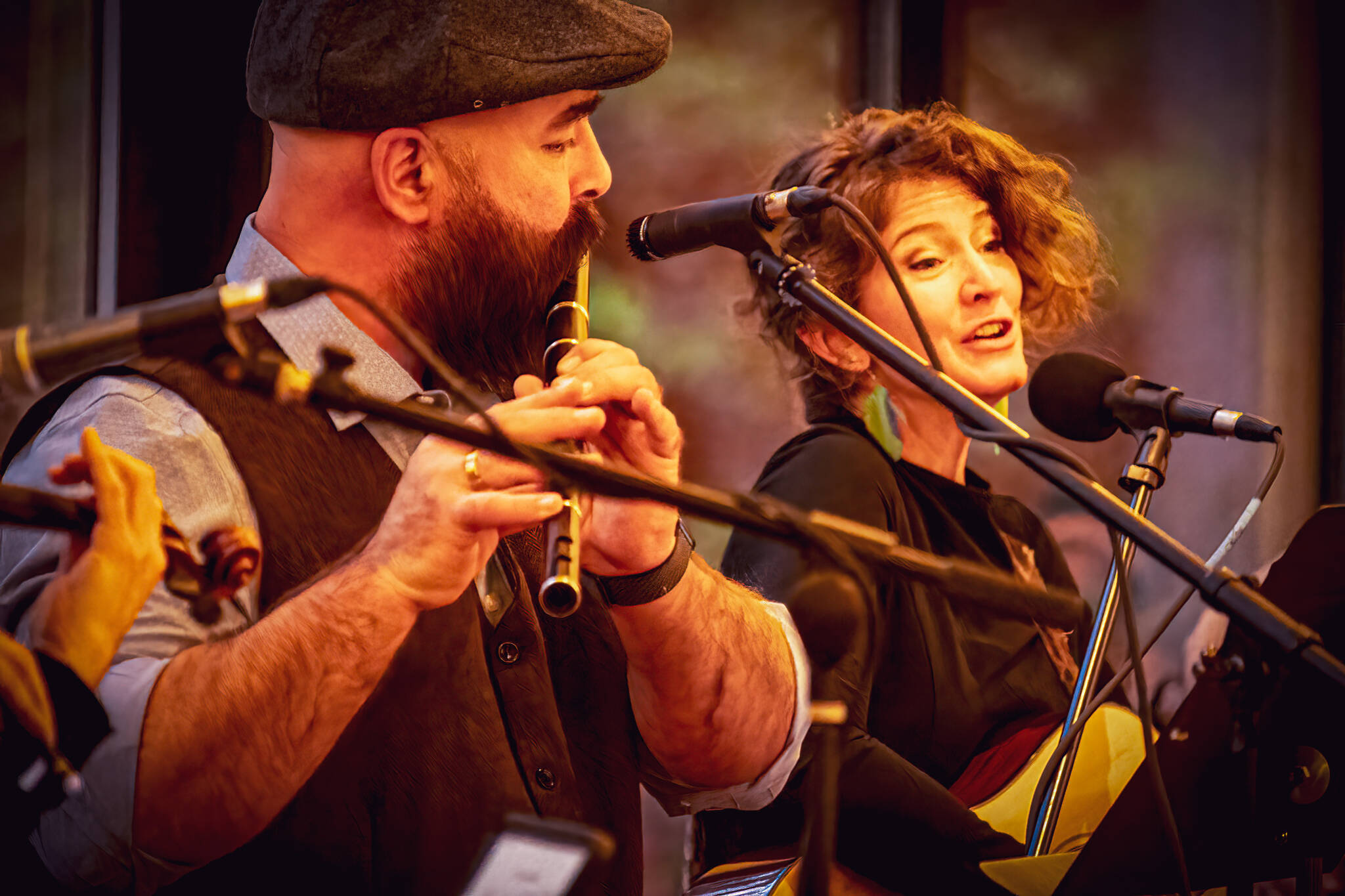 Michael Albert and Abigail Lennox of the Beggar Boys perform during a previous Whidbey Island Music Festival concert. (Photo by Dennis Browne)