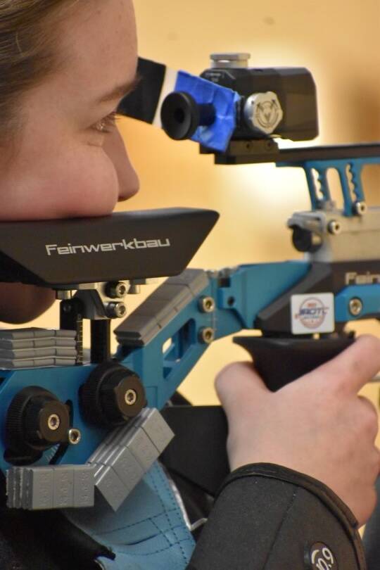 Oak Harbor shooter Madison Thompson competed in the Junior Olympics that took place April 1 through 3 in Colorado Springs, Colorado. (Photo by Victor Zarate)
