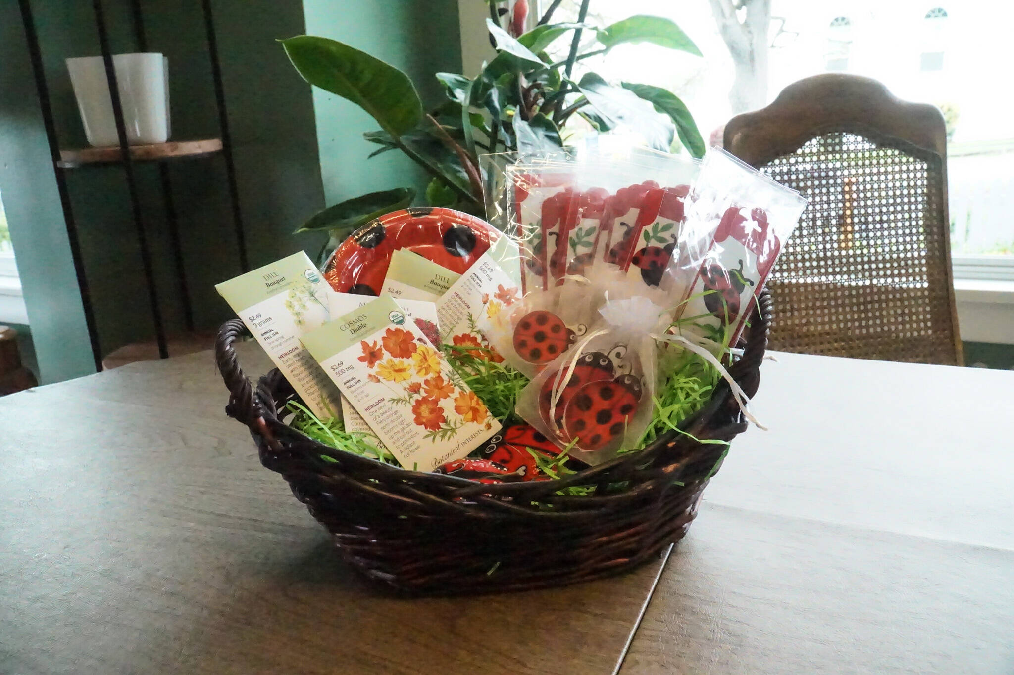 The 2024 Tour & Tea will feature ladybug-themed giftbaskets assembled by club members. (Photo by Sam Fletcher)