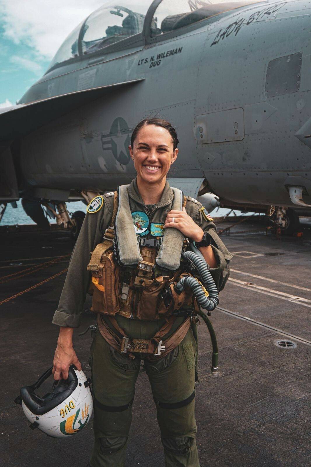 Naval Aviator Lt. Serena Dug Wileman, a 31-year-old combat-decorated aviator, was found among the Growler crash during a routine training on October 15. (Photo provided)