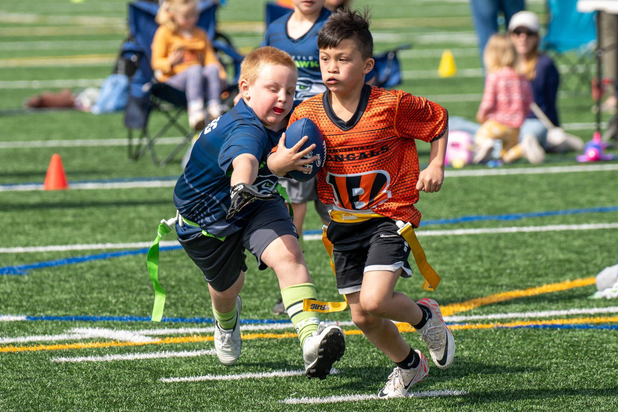 (Photo provided) Kids competing in a flag football competition.