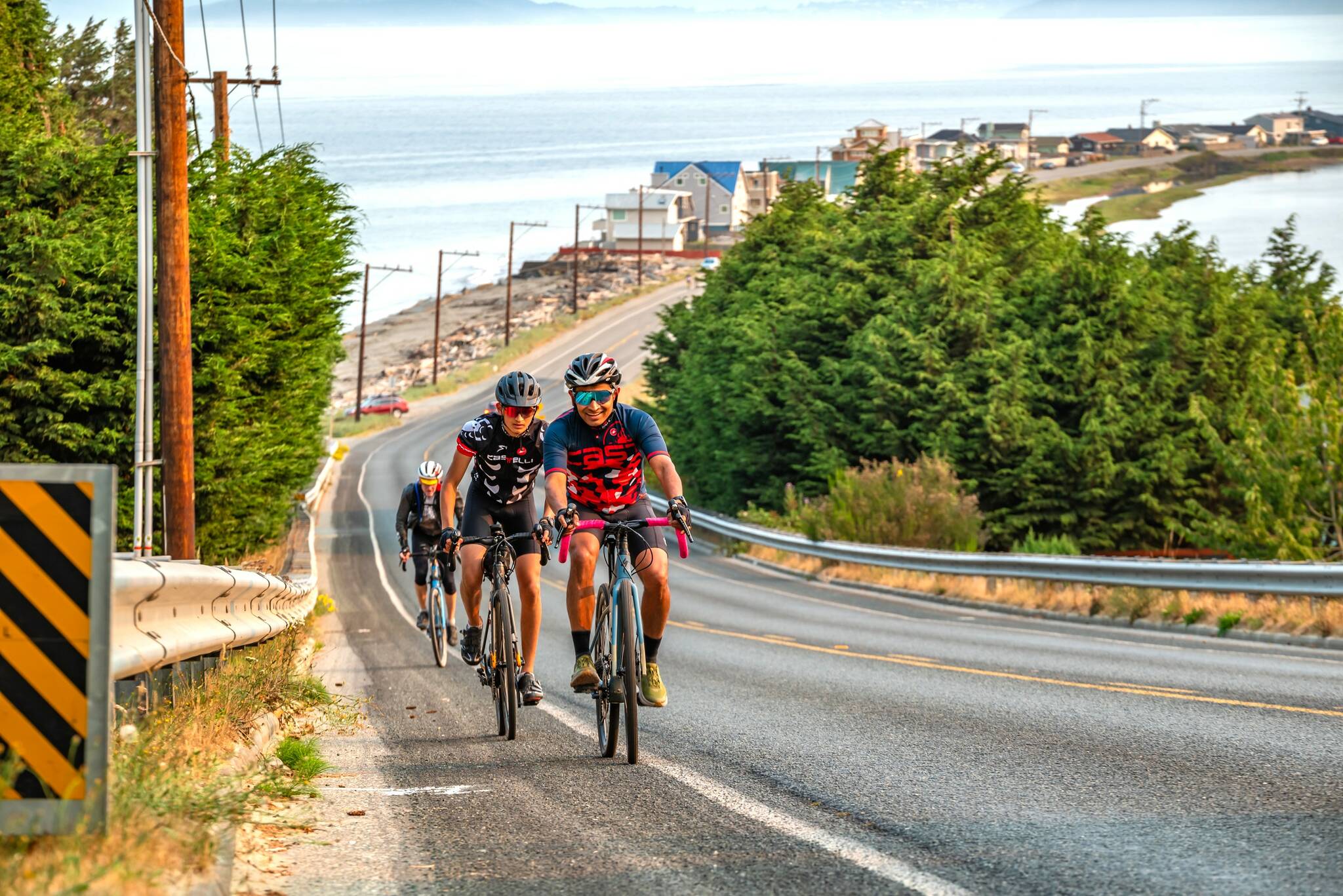 (Photo by Tre Everett) Tour de Whidbey bikers travels through scenic areas.