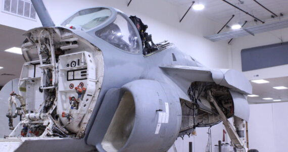 Bigger view of the plane, slightly from the side. Used to train. Photo by Allyson Ballard