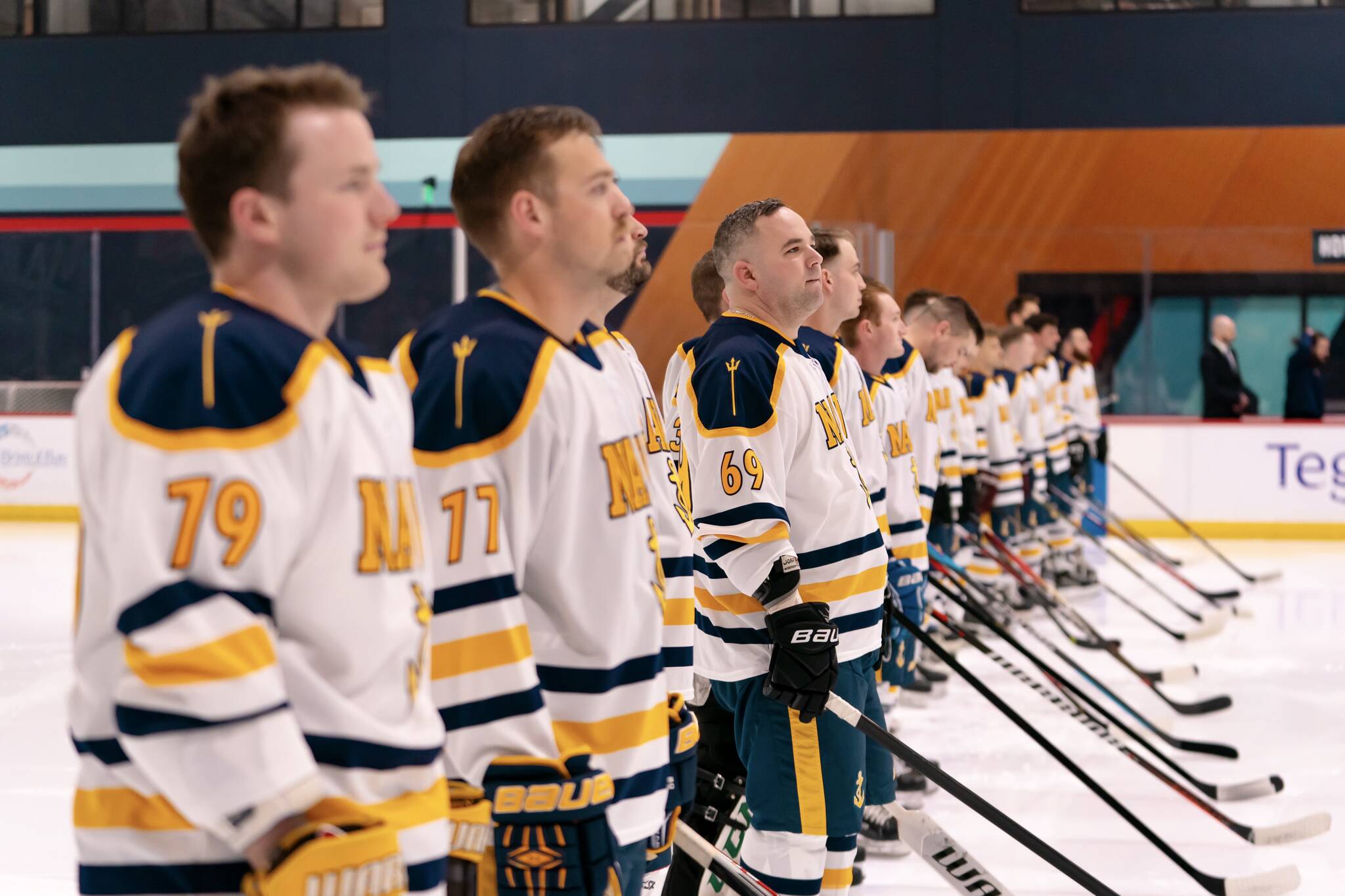 Photo by Major Inskeep
Matt Suto moonlights as the Navy Region Northwest hockey teams go-to goon.