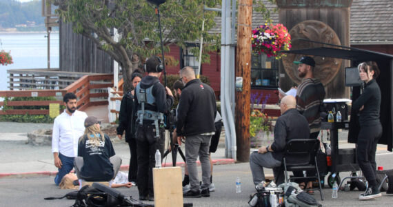 Photo by Allyson Ballard
A crew of eight people gathered on set to begin filming.