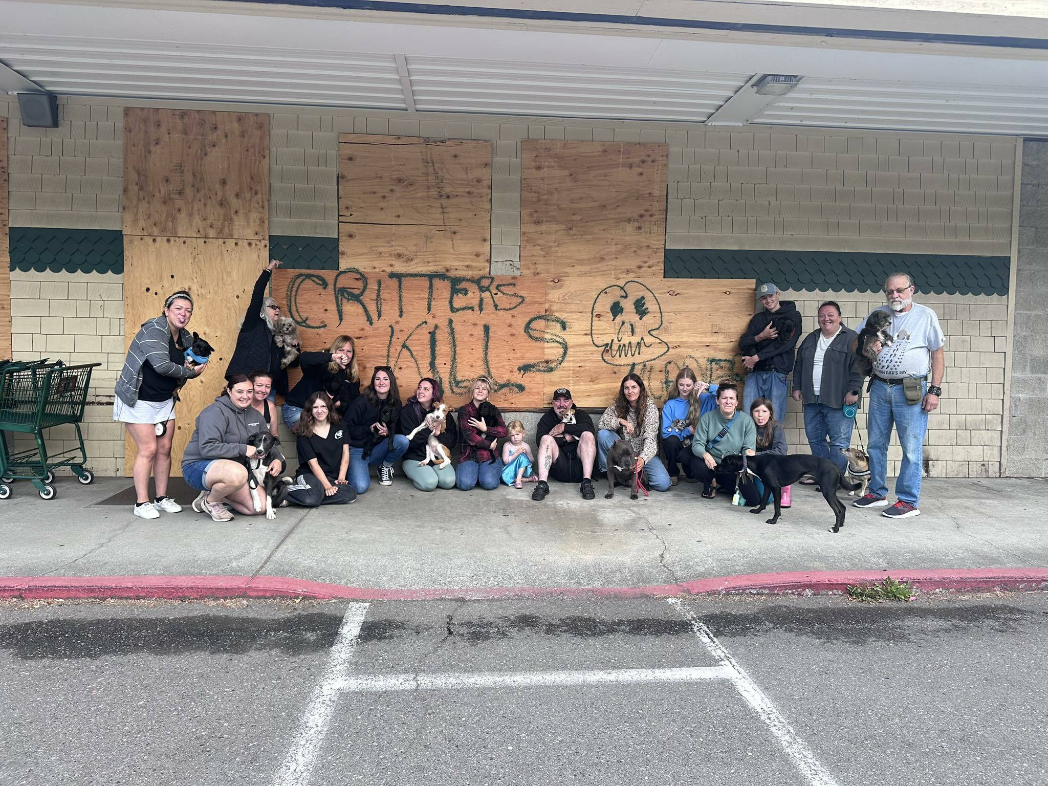 Photo provided
Critters and Co. posted a photo of the vandalism to its Facebook page on Saturday after community members rallied in support.