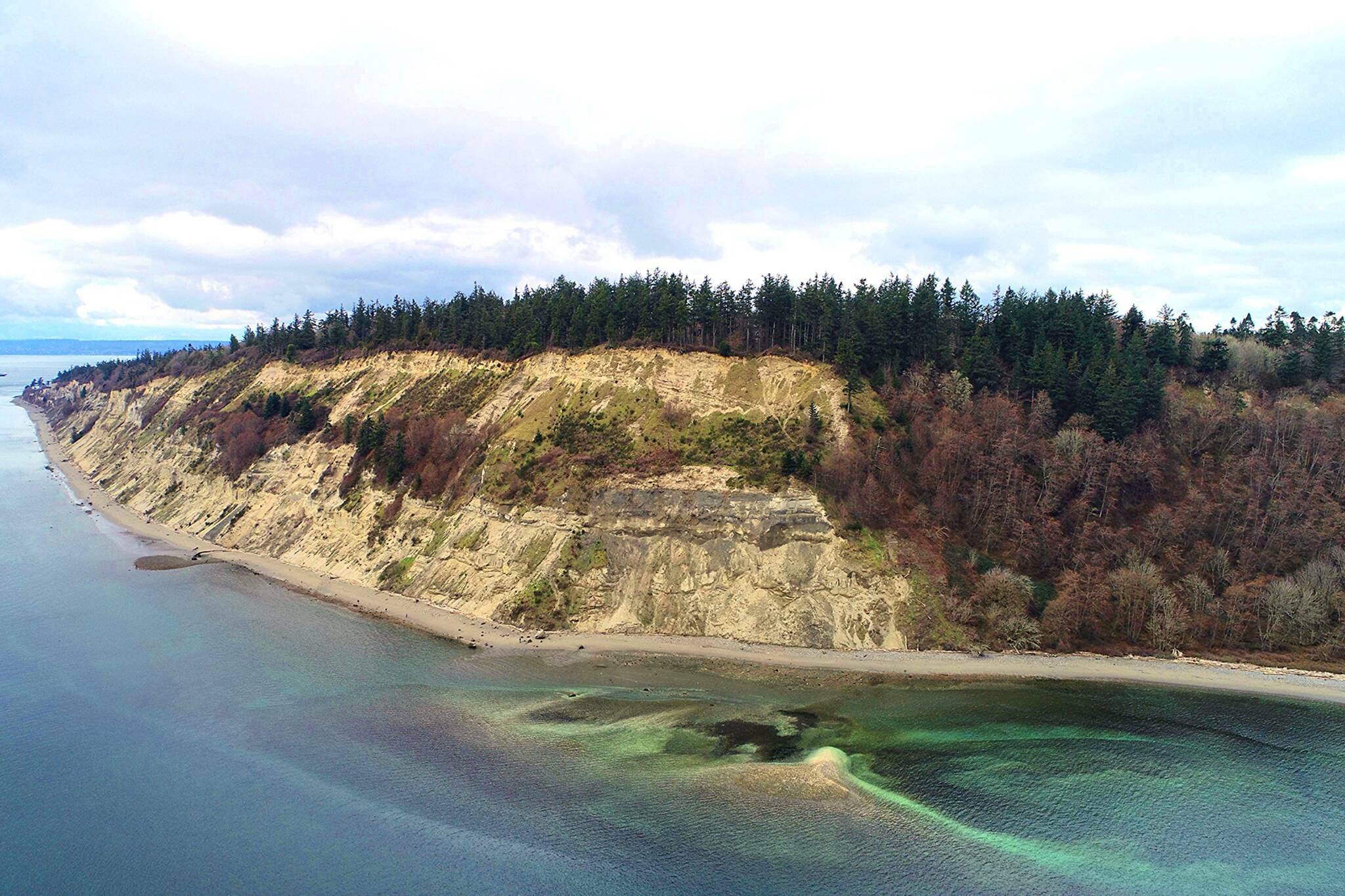Photo provided by Whidbey Camano Land Trust
An aerial view of Double Bluff from above.