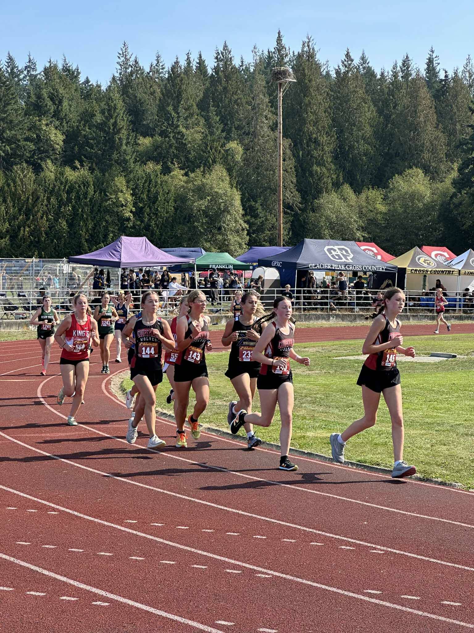 Coupeville girls move out as a pack.