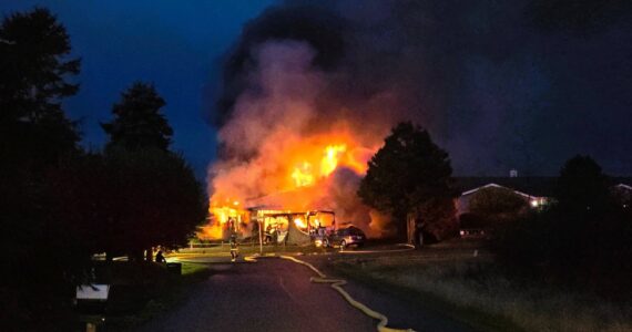 Photo by Jerry Helm
Nobody was injured in the fire but the home was a “complete loss,” Deputy Chief James Meek said.