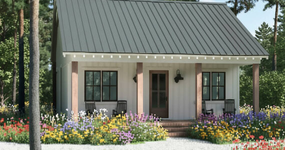 Image provided by Whidbey Island Living Legacy
A rendering, created with the use of AI technology, shows what the cottages could look like.