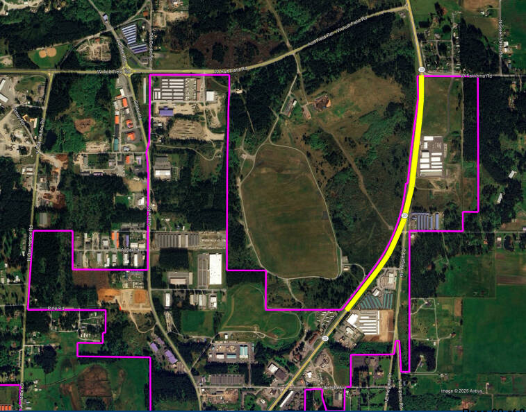 Photo provided. State engineers proposed a speed limit change on Highway 20 at West Fakkema Road from 50 mph to 45 mph.