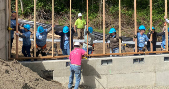 Habit for Humanity volunteers are dedicated and hardworking when it comes to helping with a new builds in Island County. Photo courtesy Habitat for Humanity of Island County.