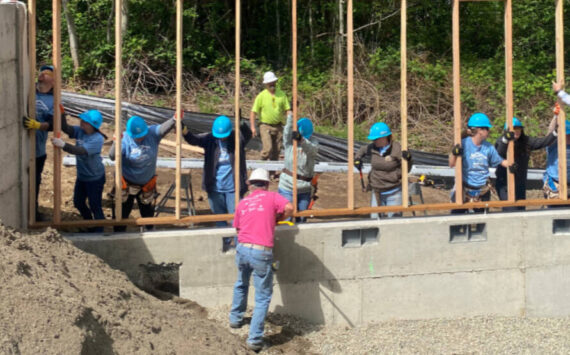 Habit for Humanity volunteers are dedicated and hardworking when it comes to helping with a new builds in Island County. Photo courtesy Habitat for Humanity of Island County.