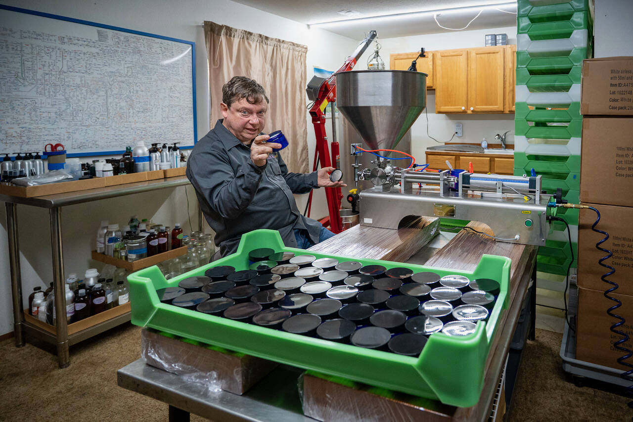 (Photo by David Welton) Production of the lotions and creams occurs at Resonant Botanicals manufacturing facility in Freeland.