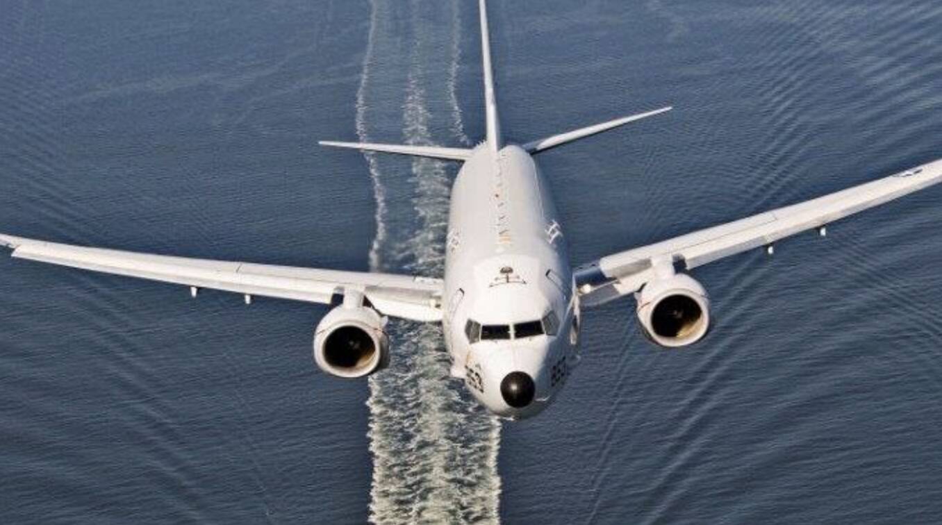 Department of War image of a P-8 Poseidon.