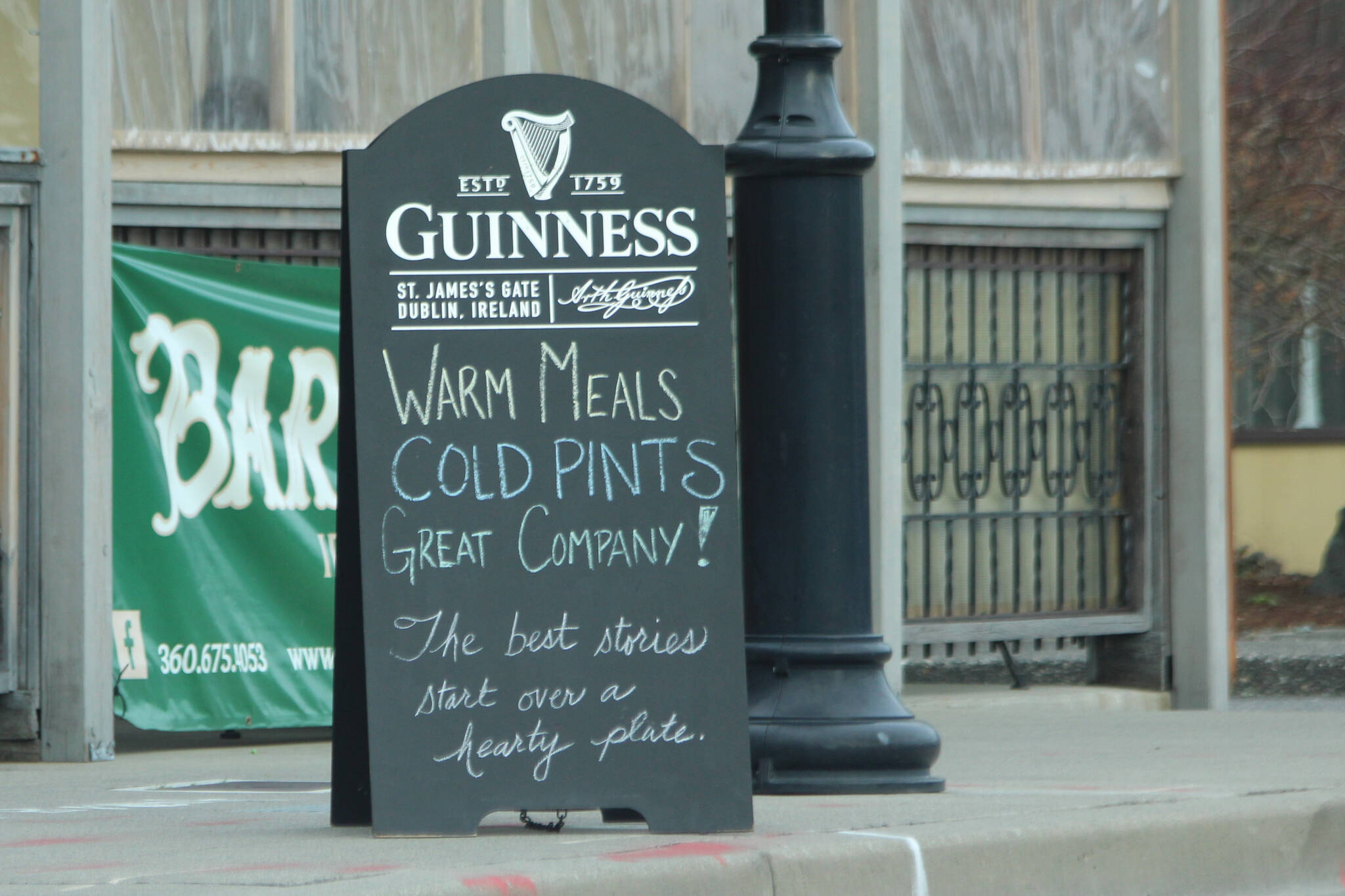 (Photo by Allyson Ballard) Coupeville Town Council is working on a sign code amendment which would allow sandwich boards, like the one pictured here in Oak Harbor, to be displayed by businesses.
