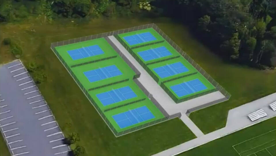 (Photo provided) Parks and Recreation Director Brian Smith presented a concept drawing of an eight-court complex at Fort Nugent Park.