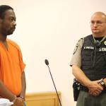 Oak Harbor resident Shaunyae Allen pleads guilty to third-degree assault in court last Thursday. He was accused of shooting another man but investigators were unable to find concrete evidence. Photo by Jessie Stensland/Whidbey News-Times