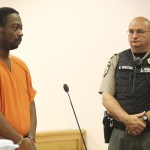 Photo by Jessie Stensland/Whidbey News-Times                                Oak Harbor resident Shaunyae Allen pleads guilty to third-degree assault in court last Thursday. He was accused of shooting another man but investigators were unable to find concrete evidence.