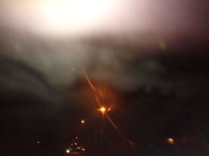 Strange orange lights that appeared over South Whidbey Saturday may also have been seen in Marysville. Katie Kinman took this photograph at the intersection of Shoultes Road from 142nd Street at 10:30 p.m.