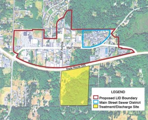 The Freeland Water and Sewer District will conduct a feasibility study for a proposed sewer plant site.