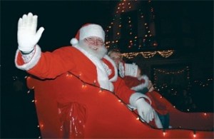 Santa Claus makes an appearance during the annual Greening of Coupeville parade.