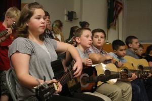 Guitar students Amber Benway