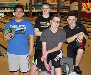 Oak Harbor High School bowlers Earl Angeles