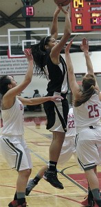 Coupeville's Makana Stone knocks down a jumper against Mount Baker Tuesday.