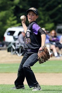 North Whidbey infielder Gage McLeod makes a play during the district tournament.
