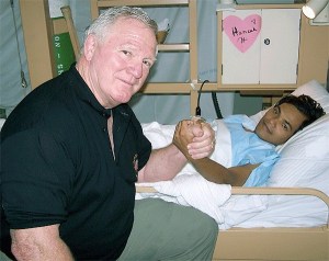 Retired Rear Adm. William McDaniel met a young barber in Banda Aceh shortly after he arrived in Indonesia. He brought the man to the Naval Hospital Ship USNS Mercy for surgery on a badly broken femur fracture.
