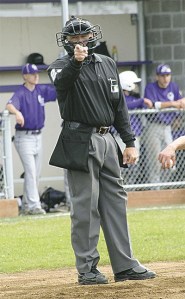 Jim Shulock rings out a strike in an Oak Harbor Legion game.