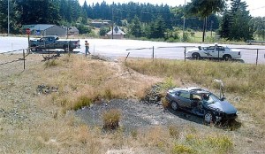 An Oak Harbor woman was hurt in a two-car crash on Banta Road and Highway 20 Wednesday afternoon. As of Thursday