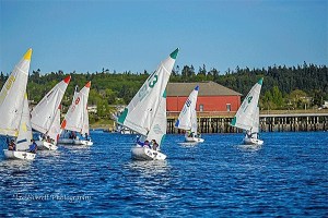 High school sailing teams compete in the district regatta last weekend in Penn Cove.