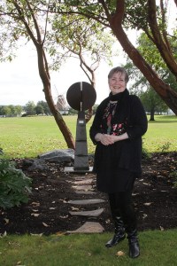 Retired Oak Harbor High School drama and English teacher Pat Hawley is one of four teachers whose names will appear on a sculpture donated to the City of Oak Harbor by former Whidbey News-Times and South Whidbey Record owner and publisher Wallie Funk. A ceremony is planned for 6 p.m. July 3 to dedicate the art work by Richard Nash that recognizes the educators’ impacts on their students. Hawley is the only teacher still living and will attend the event.