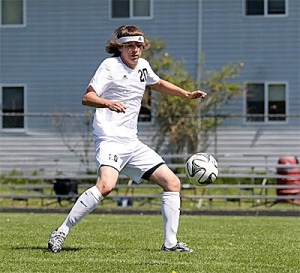 Isaac Vargas controls the ball for Coupeville in Saturday's match with Charles Wright.