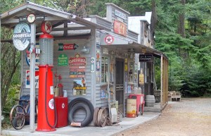 Terry and Cora Hough have built a realistic-looking small town on their property in North Whidbey. The Hough’s town and garden will be featured during the 16th Annual Oak Harbor Garden Tour and Tea.