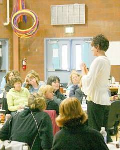 Consortium on Reading Excellence trainer Amy Vanravenswaay supplies kindergarten through second grade teachers with strategies to improve students’ reading skills at the Reading Academy funded by a $2.16-million grant.