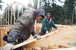 Vandergrift Construction’s Hank Vandergrift and framer Nathanael Kirkpatrick