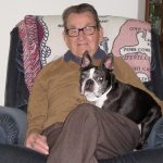 Logan with his dog Hobo.