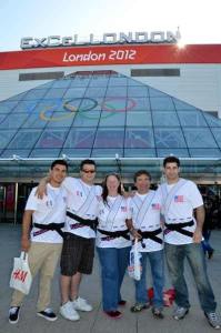 While cheering on Marti Malloy as she earned a Bronze medal for judo at the Olympic Games