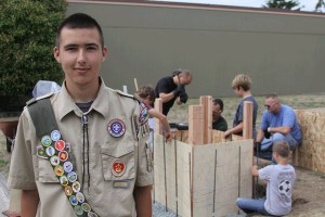 Brandon Mackin’s Eagle Scout service project was to organize and lead the building of a fire pit for proper flag retirements at the Oak Harbor American Legion.