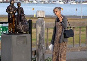 The new sculpture created by North Whidbey artist Wayne Lewis