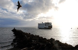 The Chetzemoka pulls into Coupeville ferry terminal at Keystone. Washington State Ferries’ chief recently confirmed the second boat being built for the run will likely be rerouted to the San Juan Islands to save money unless the Legislature decides differently.